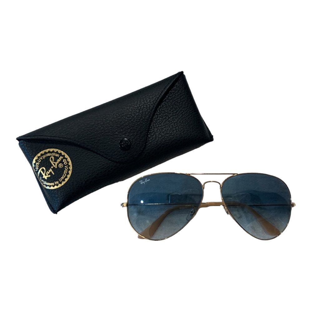 Ray-Ban G15 Aviator blue gradient lens & Gold Rim